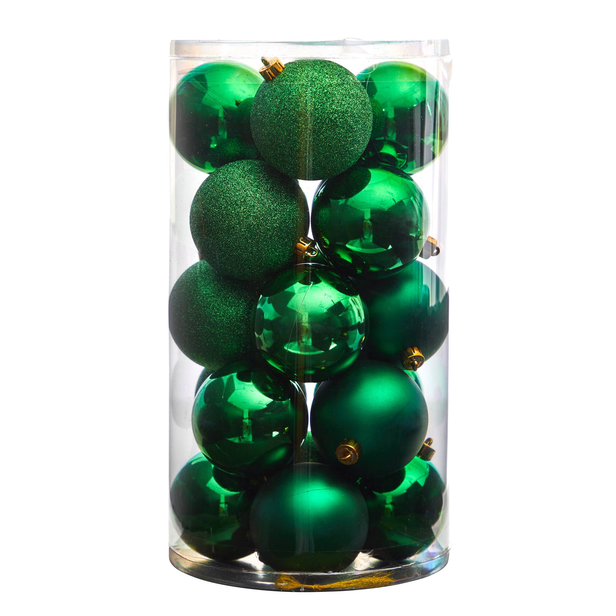 20ct. 3" Green Shatterproof Christmas Ornaments